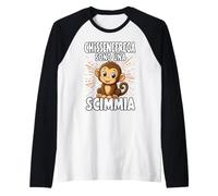 Chissenefrega Sono Una Scimmia Simpatica E Divertente Maglia con Maniche Raglan