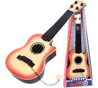 Chitarra a 4 corde per bambini con plettro - Marrone chiaro