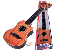 Chitarra a 4 corde per bambini con plettro - Marrone scuro