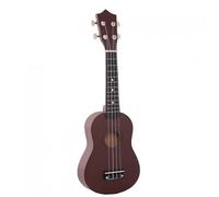 Chitarra a quattro corde Hawaii Ukulele Treble da 21 pollici a 12 tasti con corda e plettro Principianti ukulele(Coffee)