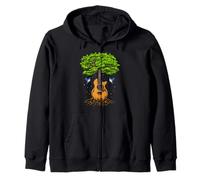 Chitarra Acustica Albero della Vita Zen Yoga Foresta Hippie Felpa con Cappuccio
