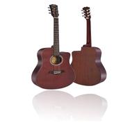 Chitarra acustica, classica, acustica, 104 cm, in legno intero, 6 corde in acciaio, chitarra dreadnought cutaway per principianti, kit di strumenti a corda regalo (B)