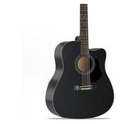 Chitarra acustica dreadnought chitarra acustica con corde di ricambio borsa performance superficie opaca 41 pollici chitarra in legno adatta per suonare con cantare (nero)