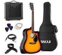 Chitarra Acustica Elettrica 41" Sunburst con Amplificatore Corde Plettro Tracoll