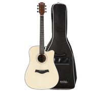 Rocktile WSD-101C NT Chitarra Western Set con Gigbag - Forma Corpo: Dreadnought con Cutaway - Tavola: Abete - Fondo e Fasce: Sapele - Manico: Okoume - con Custodia - Naturale
