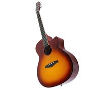 Chitarra Acustica, Lunga Durata Chitarra Folk in Palissandro Indiano Confezione Iniziale per Principianti Forte Potere Penetrante Facile da Suonare Bella Trama per gli Amanti della Musica