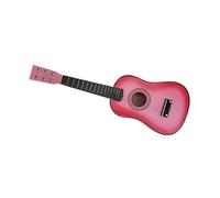 Chitarra acustica per bambini, leggera, multicolore, in legno, per principianti, per casa e lezioni di musica (rosa)