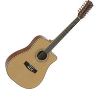 Chitarra acustica Rocktile a 12 corde Dreadnought Cutaway Naturale Abete Mogano