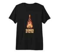 Chitarra Acustica sul falò Songs by The Fire Maglietta Premium