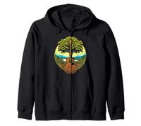 Chitarra Acustica Tree of Life Lake & Forest Nature Chitarrista Felpa con Cappuccio