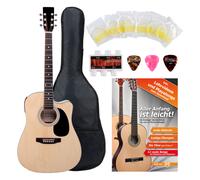 Chitarra Acustica Western Dreadnought Elettrificata 20 Tasti 6 Corde Natural Set