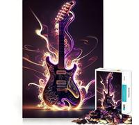 Chitarra al neon - Puzzle da 1000 pezzi per adolescenti, gioco stimolante per la mente, facile da assemblare, regalo elegante (38x52cm)