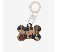 Chitarra Basso Musica Strumenti Musicali Stampa Dog Tag A Forma di Osso Doppio Modello Lati Tag ID Cane A Forma di Osso Pet Name Tags Dog Collar Tags