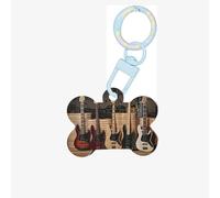 Chitarra Basso Musica Strumenti Musicali Stampa Dog Tag A Forma di Osso Doppio Modello Lati Tag ID Cane A Forma di Osso Pet Name Tags Dog Collar Tags
