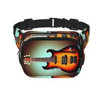 Chitarra Basso Musica Strumento Musicale Stampa Marsupio Quadrato Marsupio Allenamento Escursionismo Corsa Viaggi Palest