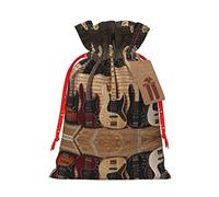 Chitarra Basso Strumenti Musicali Canapa Pacchetto Sacchetto Regalo di Natale Sacchetto di Immagazzinaggio Adatto Per La Festa di Natale Confezione Regalo