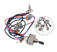 Chitarra Cablaggio Precablati Kit 2-Volume 2-Tone 500K Pots 3-Way Interruttore
