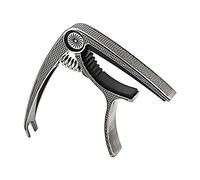 Chitarra Capo Acustica Clip Quick Change Morsetto Chiave per Chitarra Elettrica Ukulele Argento, 9.3x7.5x1.5cm