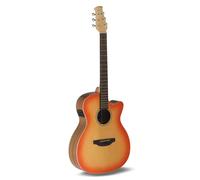 Chitarra - Chitarre Elettroacustiche Jump Om Electro Cut - Honey Burst - Aeo-...