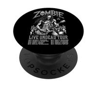 Chitarra Chitarrista Zombie Skeleton Live Undead Halloween Musica PopSockets PopGrip Adesivo