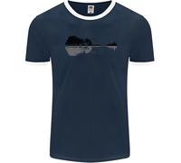 Chitarra Città Riflesso Chitarrista Elettrico Uomo Ringer Fotl