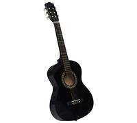 Chitarra classica 1/2 misura 86 cm per bambini principianti, chitarra da concerto con borsa per il trasporto, nera