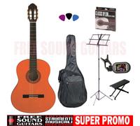 CHITARRA CLASSICA 4/4 + BORSA + LEGGIO + POGGIA PIEDE + ACCORDATORE A CLIP