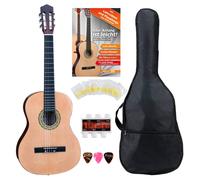 Classic Cantabile AS-861 Chitarra Classica da Concerto 7/8 Starter-Set (chitarra classica acustica, adatta per bambini da 10-13 anni, borsa, corde, spartiti, plettro, diapason) naturale