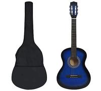 Chitarra classica per bambini, set da 8 pezzi, colore blu, 3/4, 91,4 cm