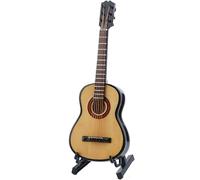 Chitarra classica piccola in legno con accento decorativo con corde realistiche e pioli di accordatura, adatta per gli amanti della musica, modello di chitarra classica in legno piccolo