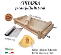 CHITARRA con MATTARELLO Pasta Spaghetti fettuccine Abruzzese TAGLIAPASTA inox