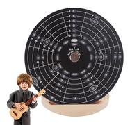 Chitarra con ruota degli accordi, ruota delle quinte arrotondata in metallo - Disco di teoria musicale arrotondato alle quinte | Strumento per l'apprendimento della teoria musicale in lega di allumini