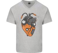 Chitarra Cuore Chitarrista Acustiche Elettrico Uomo Scollo A V Cotone T-Shirt