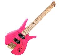 Chitarra da viaggio elettrica senza testa con tasti a ventaglio a 7 corde con interruttore a 3 vie 1 controllo volume 1 tono Chitarra Elettrica da Viaggio Senza Testa