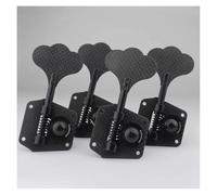 Chitarra di Ricambio per Meccaniche Accordatori Per Basso Rapporto 1:28 Materiale In Fibra Di Carbonio Chiavi Di Accordatura A Ingranaggi Aperti Meccaniche Per Chitarra Jazz Elettrica Basso(4R BK)