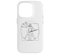 Chitarra E Chitarrista Leonardo da Vinci Fan Heavy Metal Custodia per iPhone 14 Pro