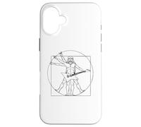 Chitarra E Chitarrista Leonardo da Vinci Fan Heavy Metal Custodia per iPhone 16 Plus