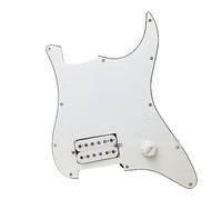 Chitarra Elettrica A Bordo Di Protezione Per Chitarra Elettrica Un Doppio Pannello Con Linee Di Pickup Convertite In Un Set Completo Di Bianco