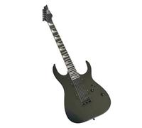 Chitarra elettrica a corpo solido, stile Shredder nero opaco con doppio humbucker e tremolo bloccabile, 6 corde full size for heavy metal (Guitarra Eléctrica)