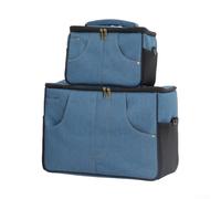 Chitarra elettrica - Amplificatore borsa per il trasporto, con tasche multiple, tracolla regolabile e esterno in tela per apparecchiature audio (blu S)