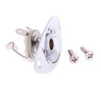 Chitarra Elettrica Basso Parti Ovali Stile Uscita Jack Piastra Socket Viti Argento