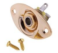 Chitarra Elettrica Basso Parti Ovali Stile Uscita Jack Piastra Socket Viti Dorate