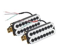 Chitarra Elettrica Bianca A 8 Corde Humbucker Pickup Pole Piece Splitting Bobina Regolabile Con Parti Di Chitarra Con Cavo Schermato Pickups Set per Chitarra Elettrica (Color : 1 set)