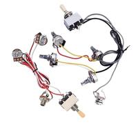 Chitarra elettrica Cablaggio 2 Pezzi 1 Pezzo 2-500K Interruttore A Levetta A 3 Vie 1V1T 500K Chitarra Elettrica 2 Humbucker E 1 Pezzo Pre Cablato 2 Volumi 2
