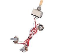 Chitarra elettrica Cablaggio 2 Pezzi Bidirezionali Tipo Asta Per Chitarra Truss Rod E 1 Set Cablaggio Per Chitarra Interruttore A Levetta A 3 Vie 1V1T 500K 2 Humbucker