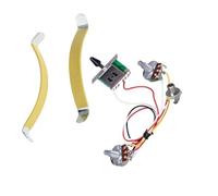 Chitarra elettrica Cablaggio 2 pezzi di spargitori per corde in metallo strumento per liutaio per chitarra e 1 pezzo di cablaggio precablato per chitarra interruttore a levetta a 3 vie 1V1T 500K