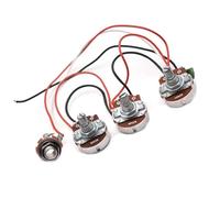 Chitarra elettrica Cablaggio 20 Set Di Cablaggio Per Basso Kit Precablato Pentole Da 250 K 2 Volumi 1 Tono Per Parti Di Chitarra Elettrica Jazz Bass