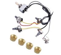 Chitarra elettrica Cablaggio Cablaggio Per Chitarra Precablato 2 Volumi 2 Toni 4-500K Pentole Per Chitarra LP E 4 Pezzi Manopole Di Controllo Della Velocità Per Chitarra Elettrica