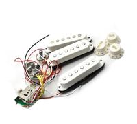 Chitarra elettrica Cablaggio Cablaggio Pickup Per Chitarra Elettrica Interruttore A 5 Vie Precablato 2T1V Pickup Multitipo Per Chitarra Elettrica ST Nero-Bianco (Color : SSS White)