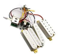 Chitarra elettrica Cablaggio Cablaggio Pickup Per Chitarra Elettrica Interruttore A 5 Vie Precablato 2T1V Pickup Multitipo Per Chitarra Elettrica ST Nero-Bianco (Color : HSH White)